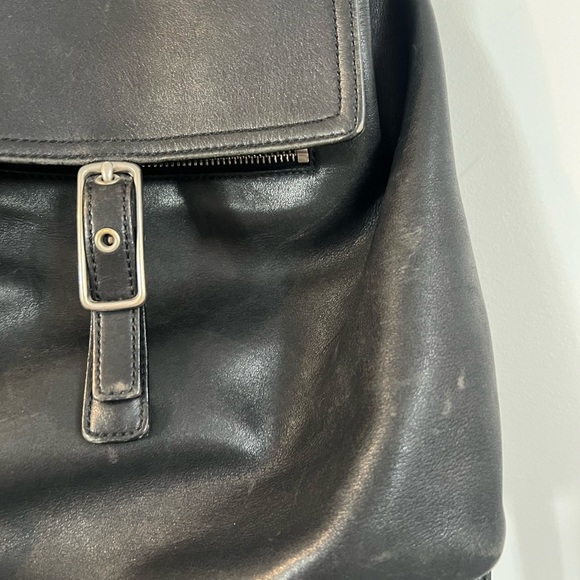 COACH #9827 Vintage Legacy Leather Drawstring Backpack Black - Picture 6 of 8